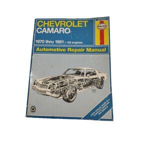 Haynes Chevrolet Camaro 1970-1981 V8 Engines Repair Manual 554 Chevy Maintenance